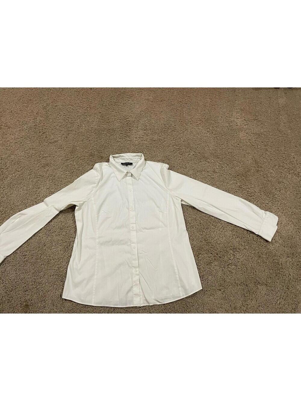 Lafayette 148 New York Women's White Button-Down dress Shirt Size 12